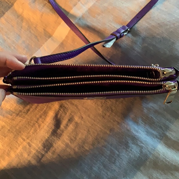 Coach crossbody hand bag purple New - Picture 4 of 6